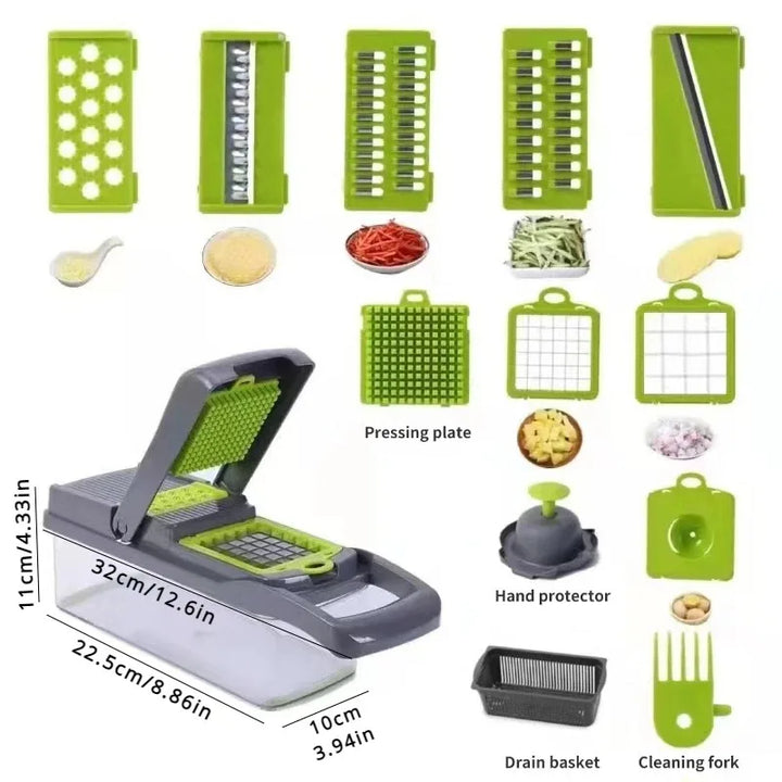 15/16 in 1 Multifunctional Vegetable Chopper Slicer Fruit Slicer Potato Shredder Carrot Grind Home Gadgets Kitchen Utensil