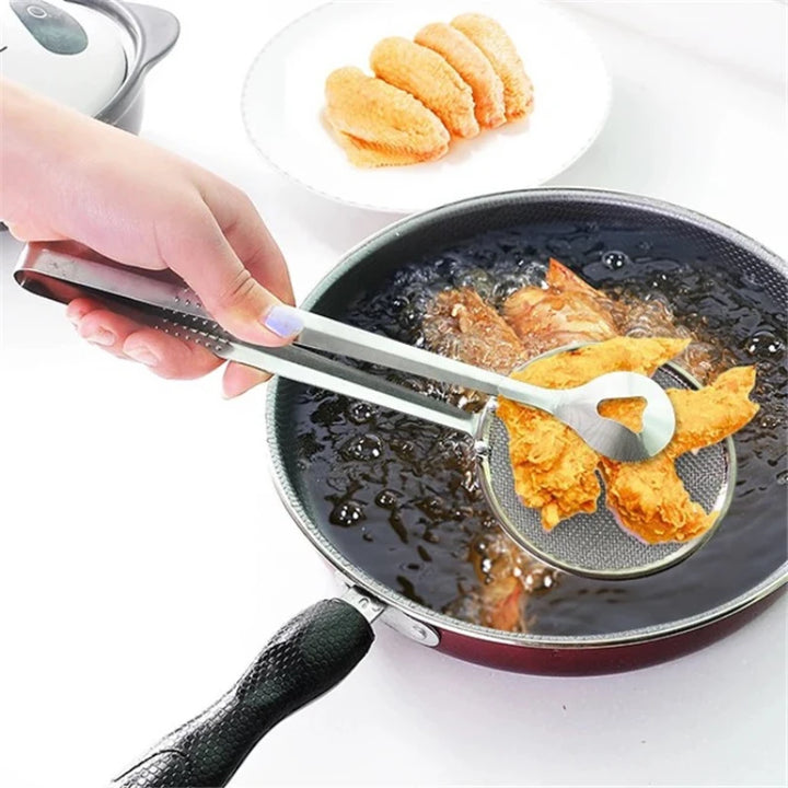 1pc Spoon Oil Scoop Fried Food Scoop Tofu Powder Sieve Strainer Food Oil Clip Kitchen Tools