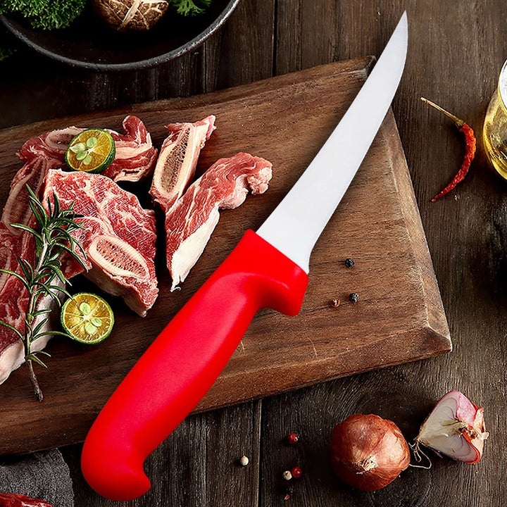 Household Slicing Knife Stainless Steel Meat Cleaver Butcher's Boning Knife Dividing Meat Vegetable and Fruit Peeling Knife