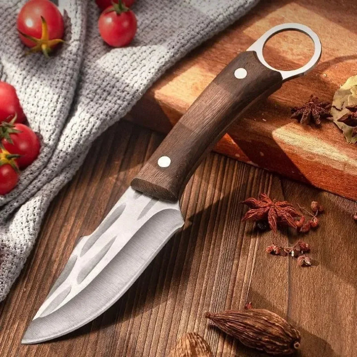 Stainless Steel Folding Fruit Knife Multi-function Paring Cutting Tools, Forged Deboning Chef Slicing Butcher's Meat Cleaver