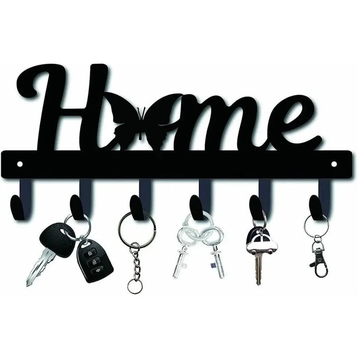 Black Metal Keys Holder, Key Holder for Wall,Wall Hanging, Wall-Mounted, Hooks, Key Holder, Key Hanger,Organizer, Storage Rack