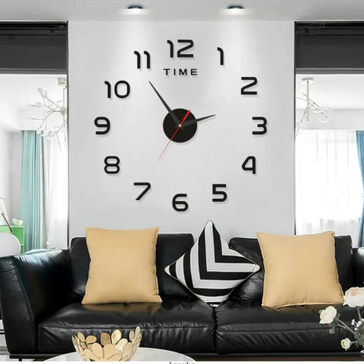 2023 Modern Design Large Wall Clock 3D DIY Quartz Clocks Fashion Watches Acrylic Mirror Stickers Living Room Home Decor Horloge