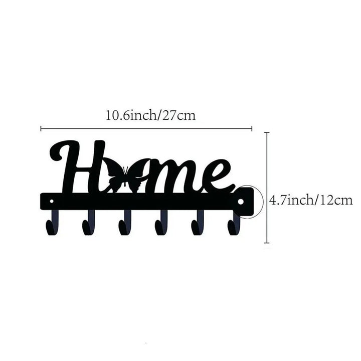 Black Metal Keys Holder, Key Holder for Wall,Wall Hanging, Wall-Mounted, Hooks, Key Holder, Key Hanger,Organizer, Storage Rack