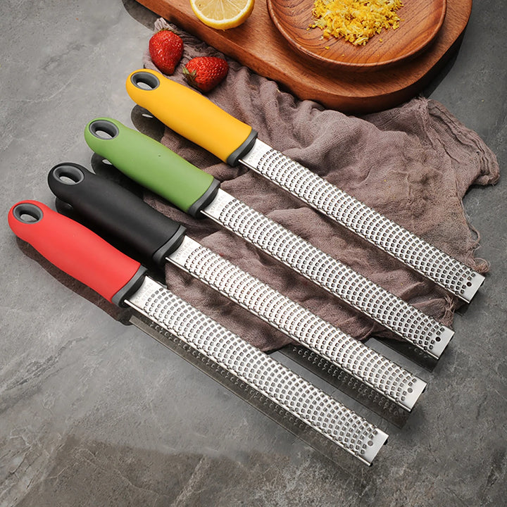 1pc Stainless Steel Wire Grater Plastic Anti Slip Handle Cheese Grater Chocolate Lemon Grater Garlic Fruit Grater Kitchen Gadget