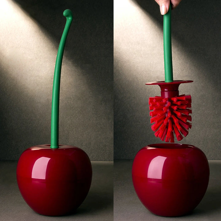 Cherry Shaped Bathroom Cleaning Brush Long Handle Creative Toilet Cleaning Brush Stains Removal Bathroom Accessories