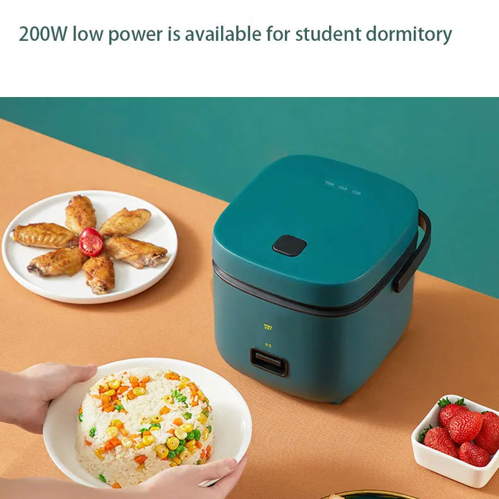 Mini Rice Cooker Automatic Household Kitchen Electric Cooking machine 1-2 People Food Warmer Steamer 1.2L Small Rice Cooker