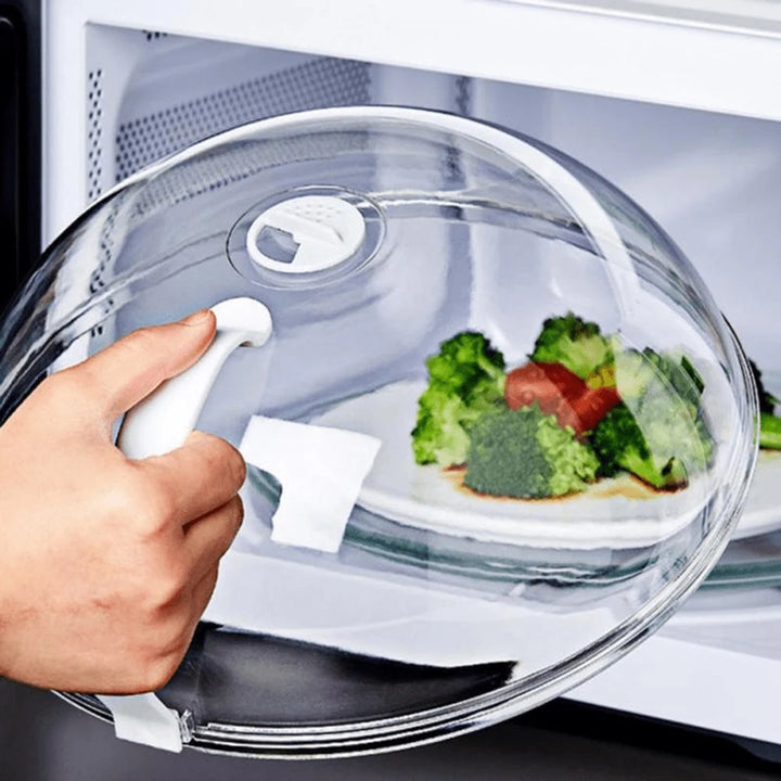 Clear Splatter Cover Microwave Splatter Cover Saft Plastic 10 in Microwave Plate Cover with Steam Vents Splatter Microwave Cover